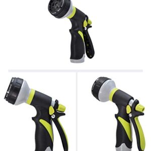 Garden Hose Nozzle | Hose Spray Nozzle | Water Nozzle Water Hose Nozzle Sprayer | 8 Adjustable Watering Patterns, Slip and Shock Resistant for Watering Plants, Cleaning, Car Wash and Showering Pets