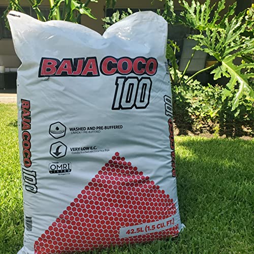 Coco Coir Fiber 1.5 CU FT / 42.5 Liter / 40 Dry Quarts Washed Pre Buffered Low EC Organic Garden Coconut Soil for Flower Vegetable Seedling