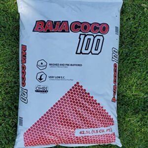 Coco Coir Fiber 1.5 CU FT / 42.5 Liter / 40 Dry Quarts Washed Pre Buffered Low EC Organic Garden Coconut Soil for Flower Vegetable Seedling