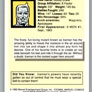 1990 Impel Marvel Universe #22 Iceman Non Sport Entertainment Trading Card in Raw (NM or Better) Condition