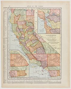 california with inset of san francisco bay & southeast region