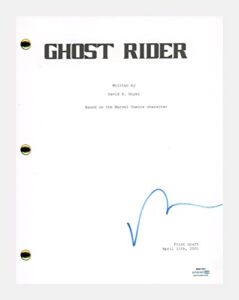 nicolas cage signed autographed ghost rider movie script screenplay acoa coa