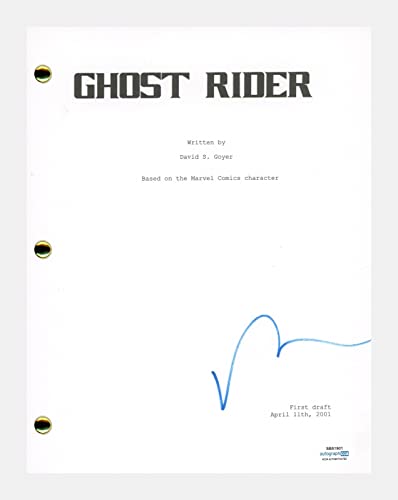 Nicolas Cage Signed Autographed Ghost Rider Movie Script Screenplay ACOA COA