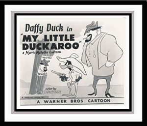 daffy duck and nasty canasta in “my little duckaroo” studio lobby card publicity still – warner bros. cartoon