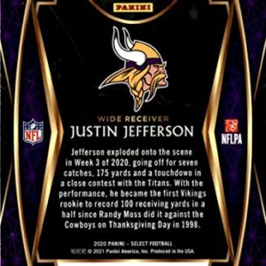 2020 Panini Select #161 Justin Jefferson Premier Level RC- ROOKIE CARD Minnesota Vikings NM-MT