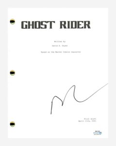 nicolas cage signed autographed ghost rider movie script screenplay acoa coa