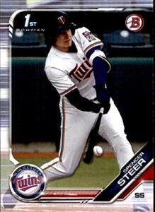 2019 bowman draft baseball #bd-153 spencer steer minnesota twins official mlb trading card produced by topps