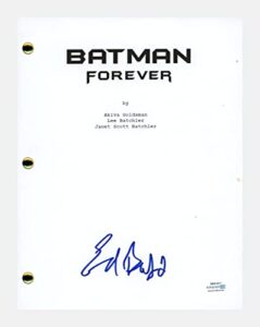 ed begley jr signed autographed batman forever movie script screenplay acoa coa