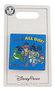 disney pin – toy story gang – buzz, woody, slinky dog & rex – play all day