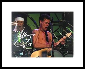 framed eddie van halen autograph with certificate of authenticity