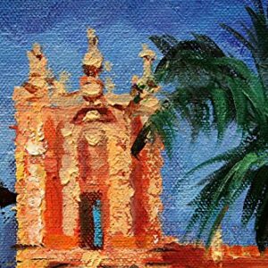 SOLD - Dusk in Balboa, San Diego Balboa Park By Internationally Renowned Painter Yary Dluhos.