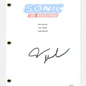 James Marsden Signed Autographed Sonic The Hedgehog Movie Script ACOA COA