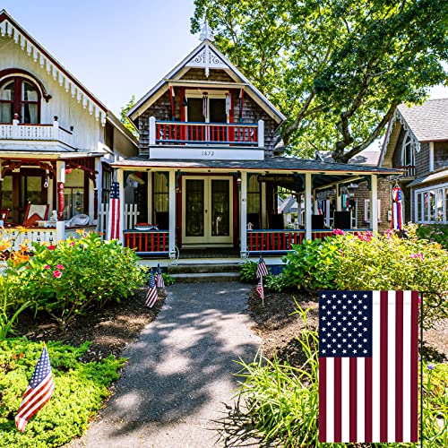 American Flag USA Garden Flag 12 x 18 - Patriotic Double Sided Small American Flags for Yard (American Garden Flag)