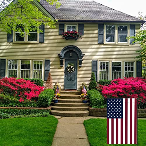 American Flag USA Garden Flag 12 x 18 - Patriotic Double Sided Small American Flags for Yard (American Garden Flag)