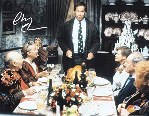 Chevy Chase Christmas Vacation Signed 16x20 Horizontal Photo BAS Witnessed