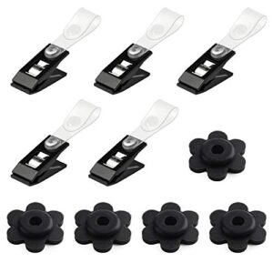 bagteck 10 pcs garden flag rubber stoppers and adjustable anti-wind flag stops, rubber garden flag stoppers flag pole stopper and yard flag clip for garden flag pole stand (10pcs)