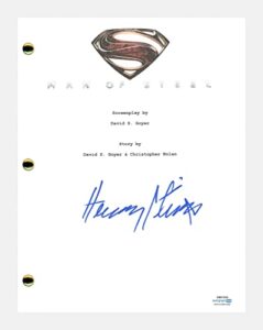 harry lennix signed autographed man of steel superman script screenplay acoa coa