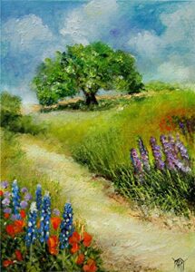 (sold) by the lone oak – landscape by internationally renown painter yary dluhos.