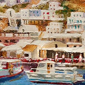 (SOLD) Summer in Greece - Greek Islands in the Mediterranean by internationally renown painter Yary Dluhos.