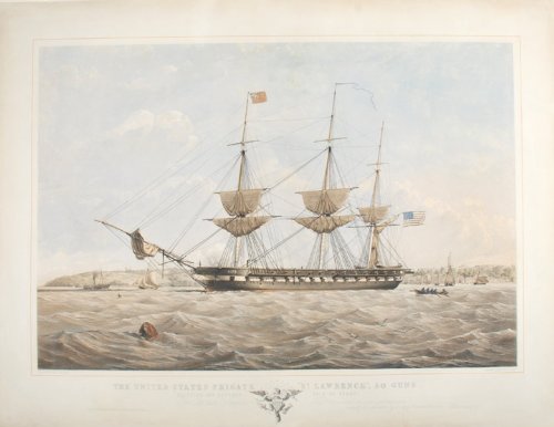 United States Frigate St Lawrence 50 Guns Sailing off Osborne, Isle of Wight