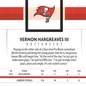 2018 Panini NFL Football #277 Vernon Hargreaves III Tampa Bay Buccaneers Official Trading Card