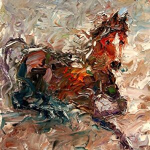 (SOLD) Time to Shine - equestrian painting by internationally renown painter Andre Dluhos