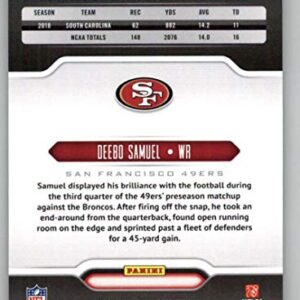 2019 Playbook Football #117 Deebo Samuel San Francisco 49ers RC Rookie Official Panini NFL Trading Card