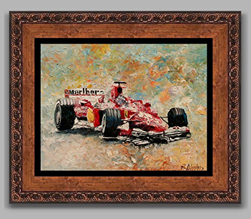 Wheel Lift, Ferrari Formula 1 Grand Prix Racing Motorsport Painting By Internationally Renown Painter Andre Dluhos