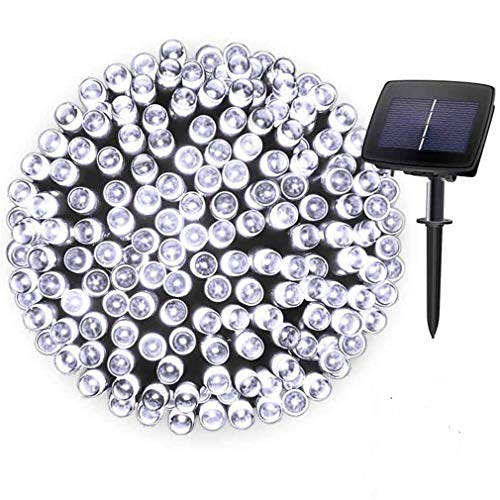 Hopolon Solar Fairy/Starry String Lights Outdoor Waterproof 72ft 200LED for Patio, Lawn,Garden, Home, Wedding, Holiday, Christmas Party, Xmas Tree Decoration,Waterproof/Timer/USB Charge (Cool White)