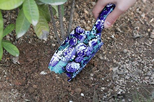 FLORA GUARD 3 Piece Aluminum Garden Tool Set - Trowel, Cultivator, Pruning Shear, Gift Set for Gardening Needs (Purple&Blue)