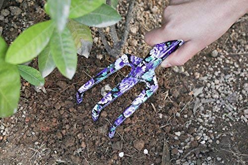 FLORA GUARD 3 Piece Aluminum Garden Tool Set - Trowel, Cultivator, Pruning Shear, Gift Set for Gardening Needs (Purple&Blue)