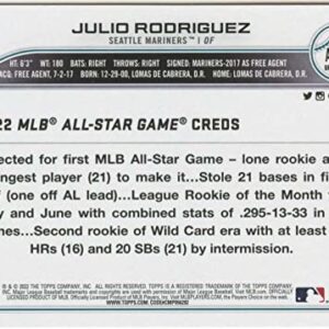 2022 Topps Update 2022 MLB All-Star Game #ASG-26 JULIO RODRIGUEZ RC Seattle Mariners Baseball