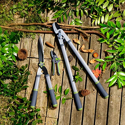 Altdorff Combo Pruning Shears Gardening Tools,3PCS Garden Shears Set include Loppers, Hedge Shear, Bypass Pruner, Professional Tree & Shrub Care Kit