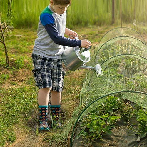 10pcs Garden Greenhouse Hoops, 19.7"x19.7" Grow Tunnel for Raised Bed, Bendable Rust Free Metal Gardening Hoop Houses Frame for Plant Cover Support Garden Fabric Low Growing Plant