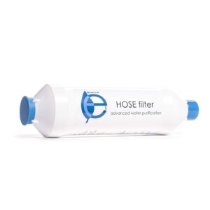 ecoone hose filter – inline carbon pre-filter with dual chamber – removes chlorine & heavy metals from water – all purpose – for plants, rvs, car wash, filling hot tub or pool – filters 40,000 gallons