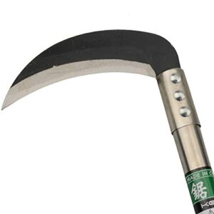 Zelin Grass Sickle,Clearing Sickle,Manganese Steel Blade/Stainless Steel Handle Hand held Sickle Tool,Professional Clearing Vines and Weeds Tools