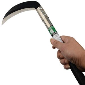 Zelin Grass Sickle,Clearing Sickle,Manganese Steel Blade/Stainless Steel Handle Hand held Sickle Tool,Professional Clearing Vines and Weeds Tools