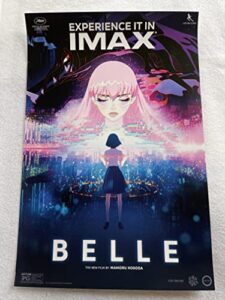 belle – 12″x18″ original promo movie poster 2022 mamoru hosoda imax