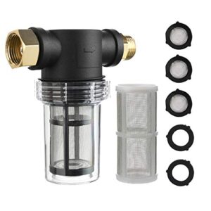 m mingle garden hose filter for pressure washer inlet water, inline filter for sediment, 40 mesh screen, extra 100 mesh