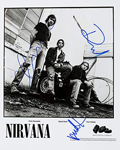 NIRVANA band reprint signed 8x10 promo photo #1 RP Kurt Cobain