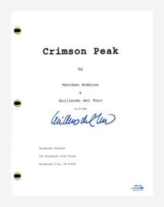 guillermo del toro signed autographed crimson peak script screenplay acoa coa