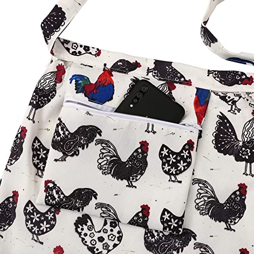 Harvest Apron,Garden Apron,Garden Harvesting Apron,Fruit Picking Apron Bag for Gardeners,Gathering Apron & Hands Free Foraging Bag for Gathering Vegetables Fruit Berry Eggs., White