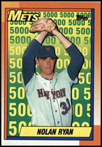 1990 topps baseball #2 nolan ryan new york mets official mlb trading card (stock photos used) near mint or better condition