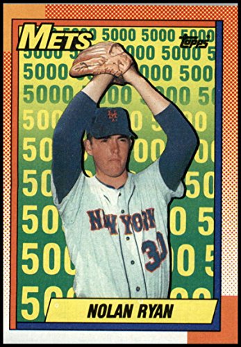 1990 Topps Baseball #2 Nolan Ryan New York Mets Official MLB Trading Card (stock photos used) Near Mint or better condition