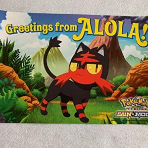 POKEMON SUN & MOON The Series 11"x17" D/S Original Promo Poster SDCC 2018 Litten Alola