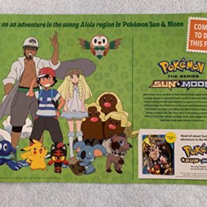 POKEMON SUN & MOON The Series 11"x17" D/S Original Promo Poster SDCC 2018 Litten Alola