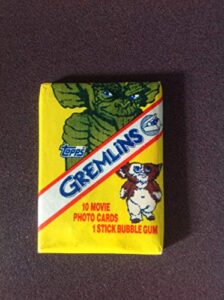 gremlins movie 1984 wax pack trading cards topps