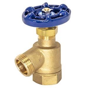 ez-flo 3/4 inch fip x 3/4 inch mht bent nose garden hose valve, brass plumbing fitting, 20253
