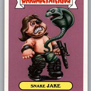 2018 Topps Garbage Pail Kids Oh The Horror-ible 80s Sci-Fi Stickers A #7A SNAKE JAKE Peelable Collectible Trading Sticker Card