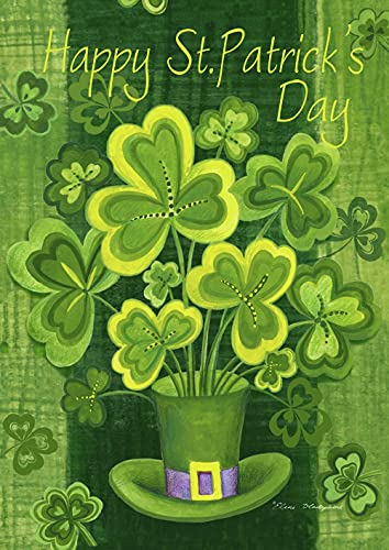 Toland Home Garden 102577 Shamrockin' St Patricks Day Flag 28x40 Inch Double Sided St Patricks Day Garden Flag for Outdoor House St Pats Flag Yard Decoration